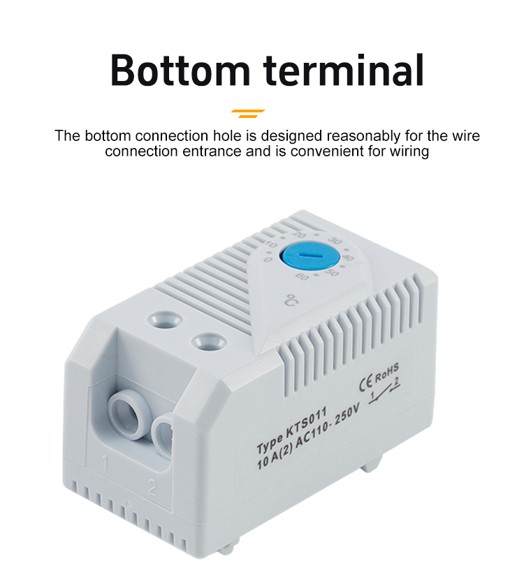 عرض جانبي لوحدة التحكم في درجة الحرارة 