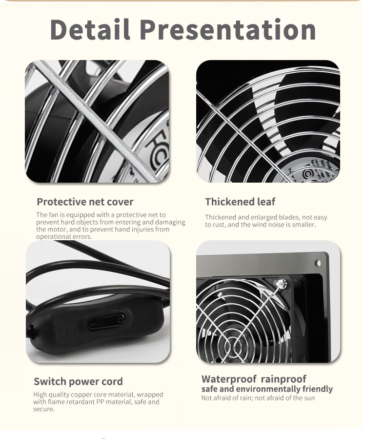 ST-3 في 1 مروحة العادم الشمسي (1) 