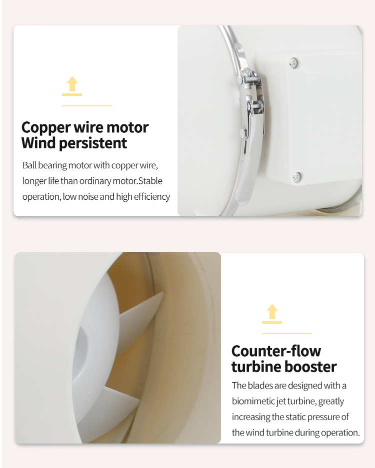 ST-100H التدفق القطري خط أنابيب المعجبين 